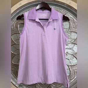 Vineyard Vines Sleeveless Collared Polo Tank in Lavender